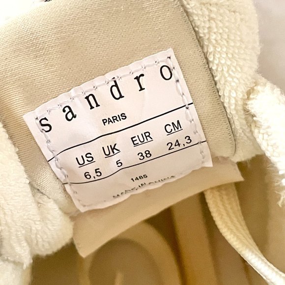 Sandro Paris Leather Star Trainers - Picture 10 of 11